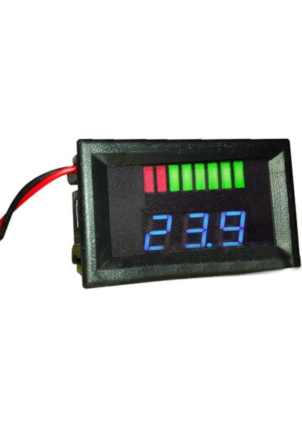 12V Asit Kurşun Kapasitesi Göstergesi Şarj Seviyesi LED Test Cihazı Mavi Voltmetre (Yurt Dışından)