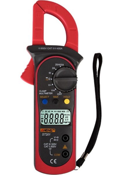 Aneng Dijital Kelepçe Multimetre ST201 2000 Sayım Metre Ampermetre Ac/dc Gerilim Test Cihazı Direnç Diyot Süreklilik Testi Veri Tutma (Yurt Dışından)