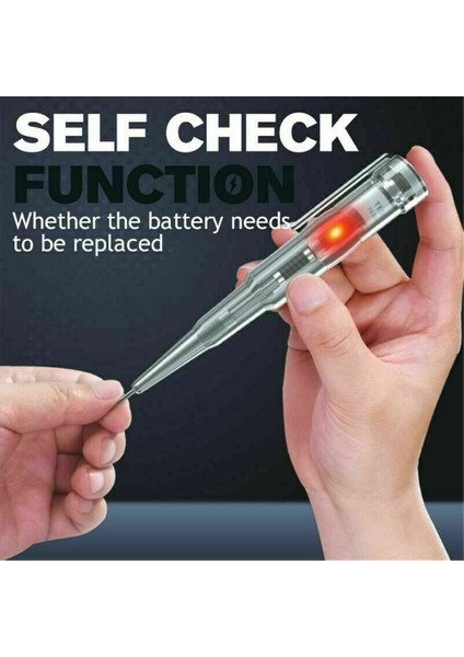 【ayak Kanepe】 Etkoo 70-250V Elektrik Test Cihazı Kalemi Su Geçirmez Kaynaklı Gerilim Duyarlı Test Cihazı Tornavida Aracı W/prob Gösterge Işığı Test Kalemi (Yurt Dışından)