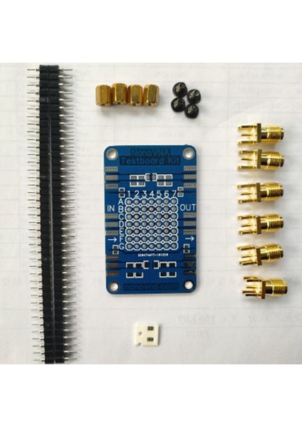 Vektör Ağ Analizi Test Kartı-1* Testboard Ana Kartı 6* Sma Dişi Kafa 4* 6mm Bakır Saplama 4* M2.5 Vida 2* 40PIN Yuvarlak Sıralı Sit 2* 0805 49R9 Kalibrasyon Direnci-Mavi (Yurt Dışından)