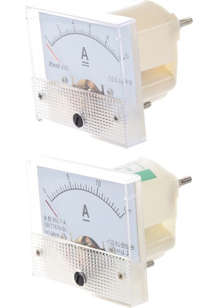 2pcs 85C1 Dikdörtgen Analog Panel Ampermetre Ölçer, Dc 0-10A ve Dc 0-15A (Yurt Dışından)