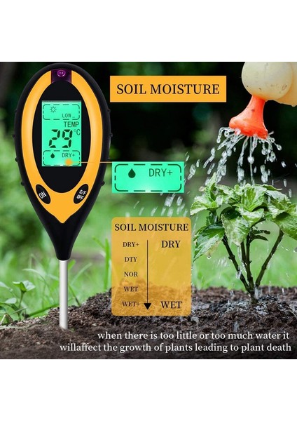 Toprak Ph Ölçer Toprak Test Cihazı, 4'ü 1 Arada Toprak Test Kiti, Test Kitleri (Yurt Dışından) indirimleri