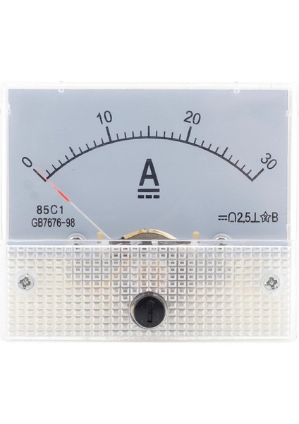 1 Adet Dc Voltmetre Işaretçi Kafası 85C1-DC 30A Beyaz Abs Analog Ampermetre Panel Metre (Yurt Dışından)