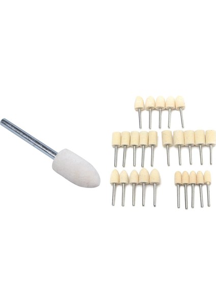 12 Adet Parlatma Parlatma Aracı 25 Adet Set ile 1/8 Inç Keçe Parlatma Parlatma Noktaları Monte Taklit Yün (Yurt Dışından)