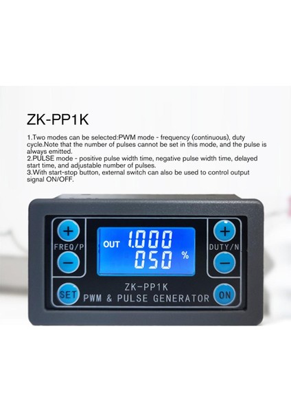 ZK-PP1K Pwm Darbe Frekansı Görev Döngüsü Ayarlanabilir Modül - Siyah (Yurt Dışından)