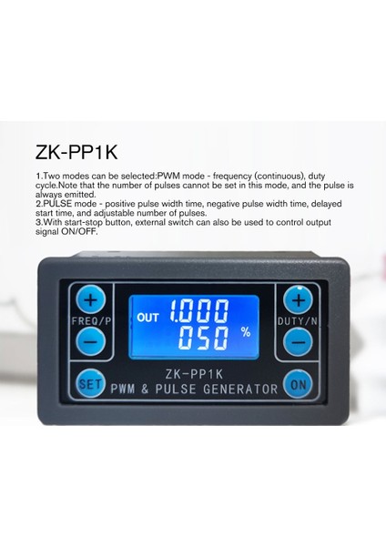 ZK-PP1K Pwm Darbe Frekansı Görev Döngüsü Ayarlanabilir Modül - Siyah (Yurt Dışından)
