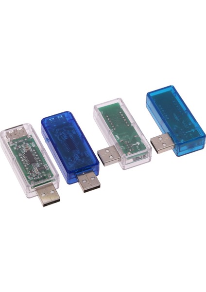 Dijital USB Mobil Güç Şarj Akımı Gerilim Test Cihazı Metre Mini USB Şarj Cihazı Doktor Voltmetre Ampermetre Dönüş Şeffaf Mavi (Yurt Dışından)