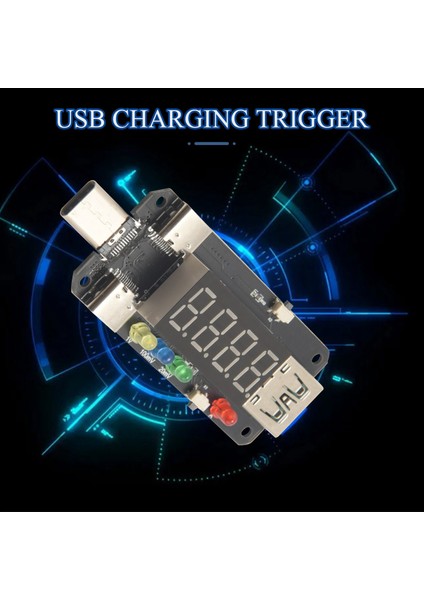 Pd Şarj Cihazı Için USB Şarj Tetikleyici Şarj Cihazı Voltmetre Ampermetre Tip-C (Yurt Dışından)