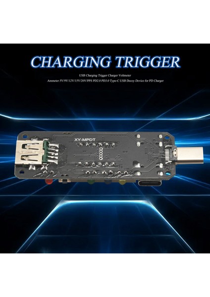Pd Şarj Cihazı Için USB Şarj Tetikleyici Şarj Cihazı Voltmetre Ampermetre Tip-C (Yurt Dışından)
