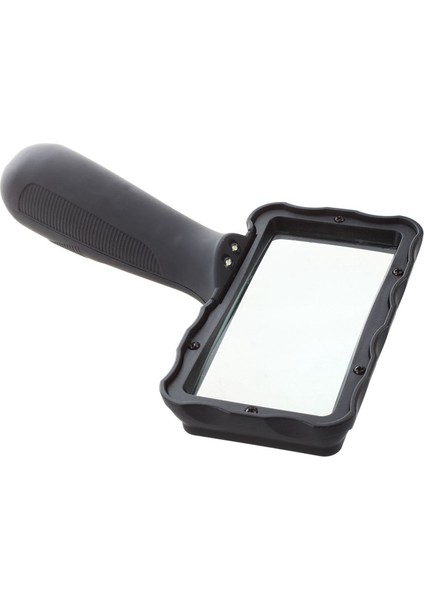 Taşınabilir 2-Led Dikdörtgen Eğik Saplı Büyüteç Büyüteç Lens Rengi Siyah (Yurt Dışından)