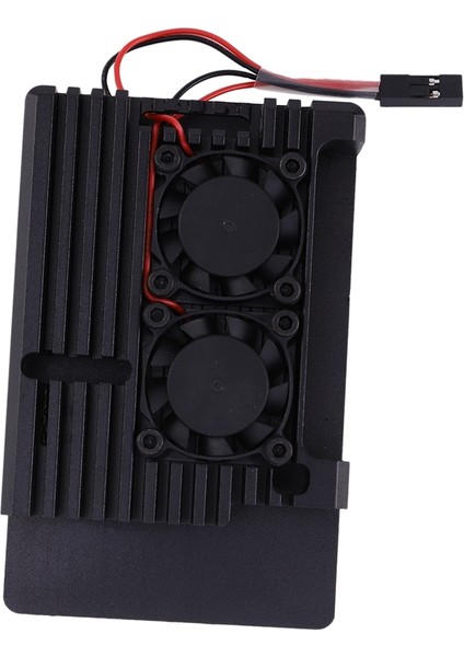 Raspberry Pi 4 Için Çift Soğutma Metal Kabuk Siyah Muhafaza ile Alüminyum Kasa Raspberry Pi 4 Model B Için (Yurt Dışından)