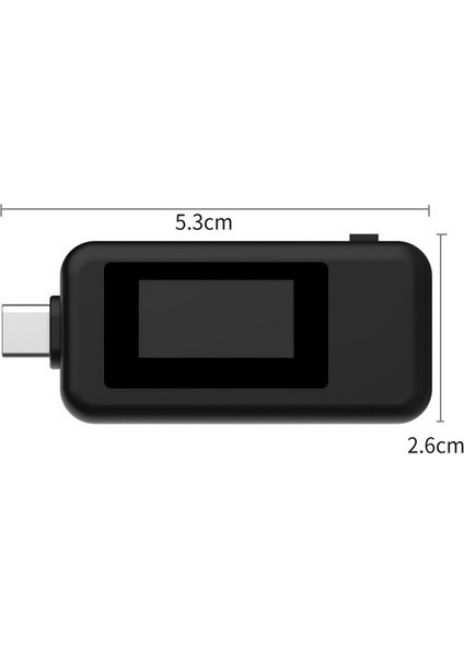 Tip-C Çok Işlevli Çift USB Voltmetre Test Cihazı Monitör Akım Gerilim Ölçer Siyah, Beyaz (Yurt Dışından)