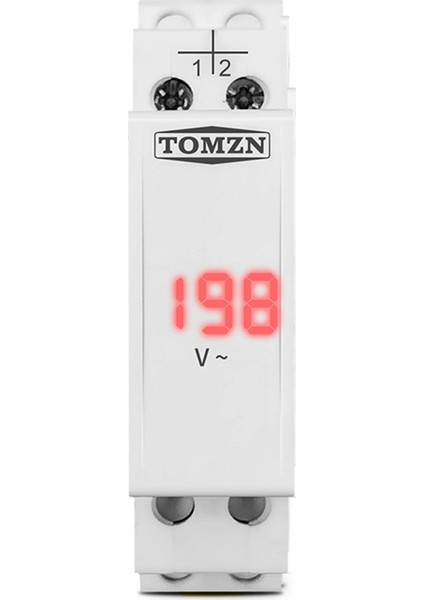 Tomzn Din Ray Tek Fazlı Gerilim Ölçer Ac 40-500 V Modüler Voltmetre Ölçer Göstergesi LED Dijital Ekran Voltmetre Kullanımı Kolay Beyaz (Yurt Dışından)