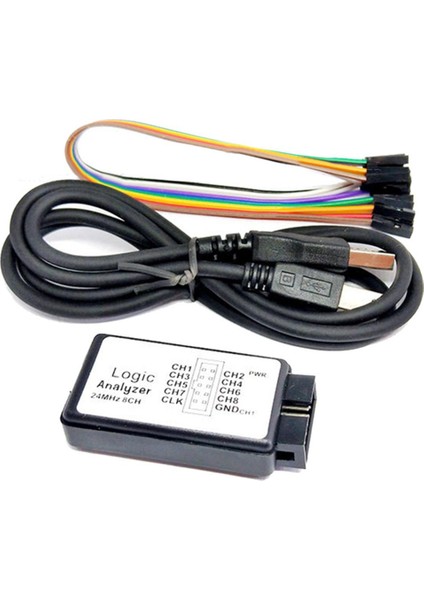 Mantık Analizörü Hata Ayıklama Aracı Aksesuar Parçası USB Saleae 24M 8ch Mikrodenetleyici Arm Fpga 24MHZ, 16MHZ, 12MHZ, 8mhz, 4mhz, 2mhz (Yurt Dışından)