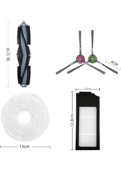 Yedek Parçalar Filtre Ana Fırça Kapağı Paspas Pedleri Deebot X1 Turbo/omnı Robotlu Süpürge Aksesuarları (Yurt Dışından)