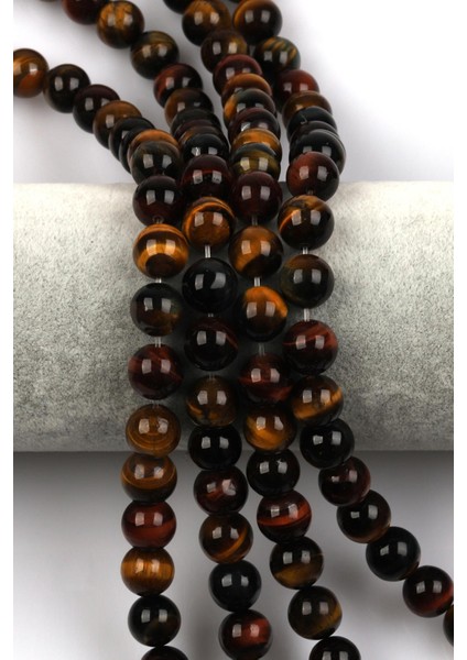 Multi Kaplan Gözü Doğal Taş Dizi 10 mm Küre Kesim