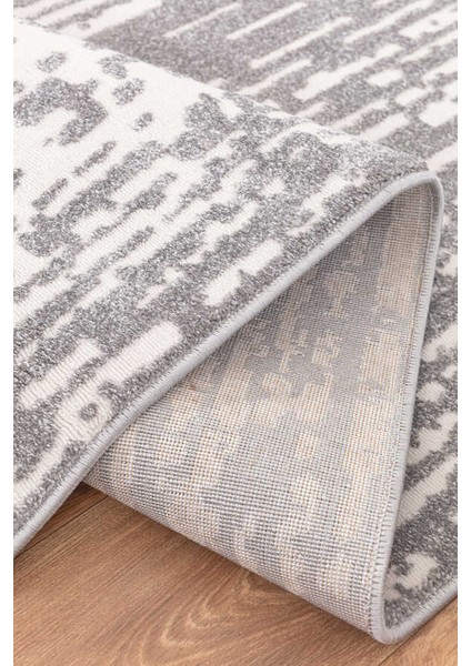 Elmina Açık Gri Halı Yumuşak Oturma Odası Salon Çocuk Odası Mutfak Halısı F0316 80 x 150
