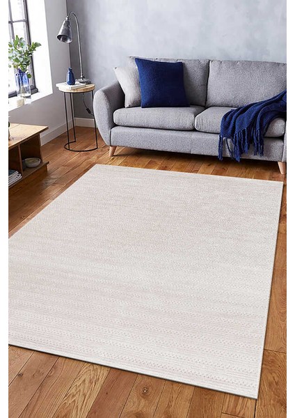 Elmina Beyaz Halı Yumuşak Oturma Odası Salon Çocuk Odası Mutfak Halısı F0324 150 x 230
