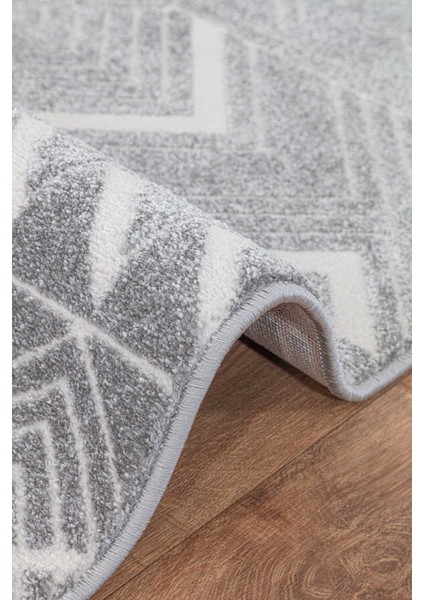 Elmina Gri Beyaz Halı Yumuşak Oturma Odası Salon Çocuk Odası Mutfak Halısı F0326 150 x 230 fırsatları