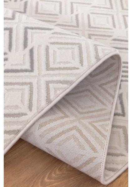 Troya Beyaz Gri Halı Yumuşak Oturma Odası Salon Çocuk Odası Mutfak Halısı J0090 150 x 230 indirimleri