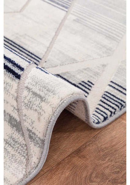 Troya Mavi Krem Halı Yumuşak Oturma Odası Salon Çocuk Odası Mutfak Halısı J0065 150 x 230 fırsatları