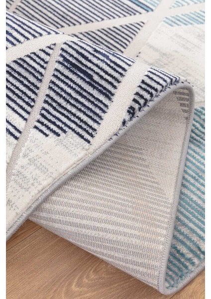 Troya Mavi Krem Halı Yumuşak Oturma Odası Salon Çocuk Odası Mutfak Halısı J0065 150 x 230 indirimleri