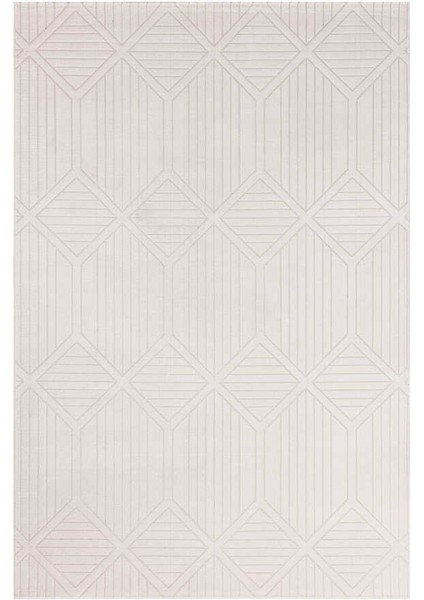 Troya Beyaz Halı Yumuşak Oturma Odası Salon Çocuk Odası Mutfak Halısı J0088 80 x 150