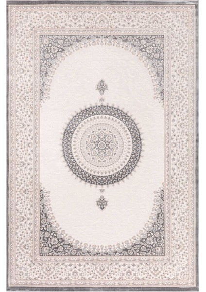Amasra Açık Gri Halı Yumuşak Oturma Odası Salon Çocuk Odası Mutfak Halısı P1180 200 x 290