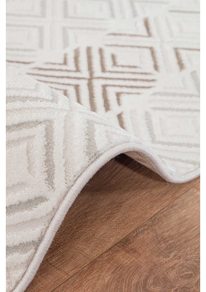 Troya Vizon Beyaz Halı Yumuşak Oturma Odası Salon Çocuk Odası Mutfak Halısı J0090 150 x 230 fırsatları