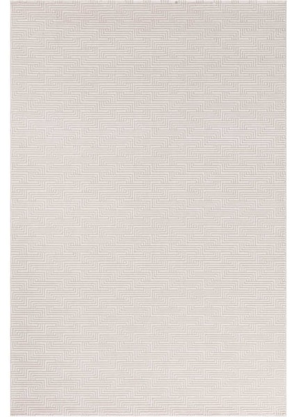 Troya Beyaz Halı Yumuşak Oturma Odası Salon Çocuk Odası Mutfak Halısı J0093 60 x 110