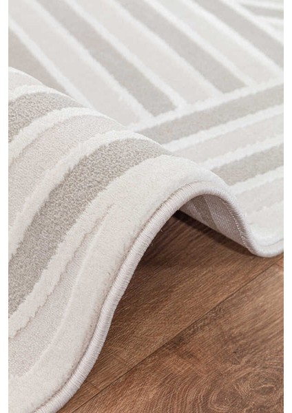 Troya Beyaz Gri Halı Yumuşak Oturma Odası Salon Çocuk Odası Mutfak Halısı J0094 150 x 230 fırsatları