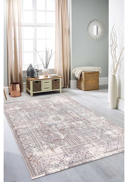 Paradise Gri Multi Halı Yumuşak Oturma Odası Salon Çocuk Odası Mutfak Halısı M053A 240 x 330