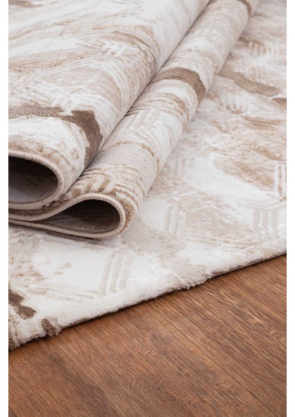 Lynosse Krem Halı Yumuşak Oturma Odası Salon Çocuk Odası Mutfak Halısı P0561 150 x 230 modelleri