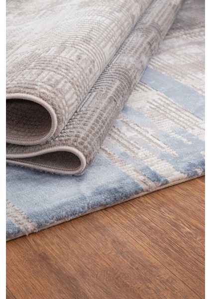 Lynosse Mavi Halı Yumuşak Oturma Odası Salon Çocuk Odası Mutfak Halısı P119A 80 x 150