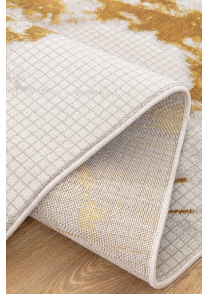 Wilto Beyaz Sarı Halı Yumuşak Oturma Odası Salon Çocuk Odası Mutfak Halısı PF229 120 x 180 indirimleri