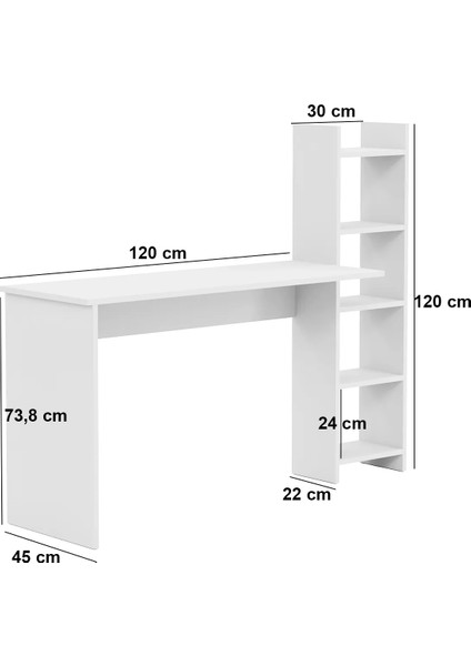 Kitaplıklı Fonksiyonel Çalışma Masası