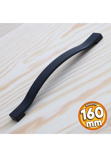Akasya Kulp Mobilya Mutfak Dolabı Çekmece Dolap Kulpları Kapak Kulpu Kulbu Siyah Renk 160 mm Metal