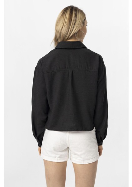 Kadın Yılıdz Taş Işlemeli Salaş Kısa Gömlek indirimleri