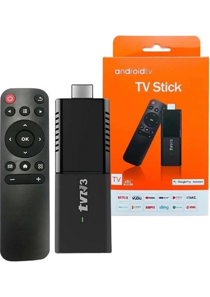 4K Android Tv Stick Medya Oynatıcı Android 7.1 Ultra Hd Tv Box Google Play Asistan Smart Tv Wifi