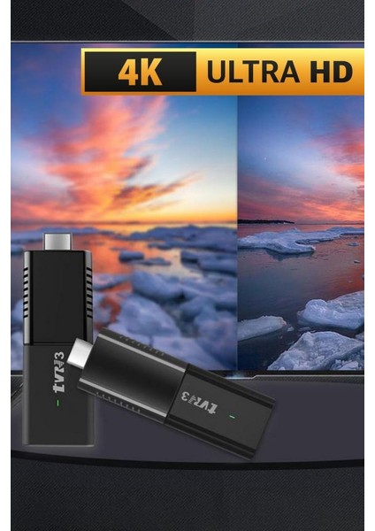 4K Android Tv Stick Medya Oynatıcı Android 7.1 Ultra Hd Tv Box Google Play Asistan Smart Tv Wifi