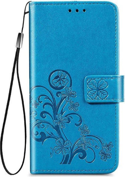 Samsung Galaxy S22 Artı Flip Kapak Için Kılıf Kısa Kayış Deri Kılıf Dört (Yurt Dışından)