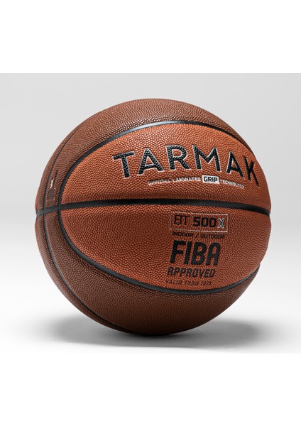 Tarmak Basketbol Topu - 7 Numara - Kahverengi/Turuncu - BT500 Grip