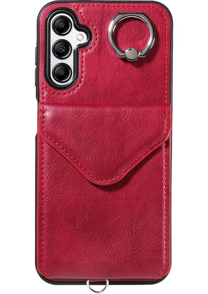 Samsung Galaxy A14 5G/A14 4g Pu Deri+Tpu Dikey Koruyucusu Telefon Kılıfı (Yurt Dışından)