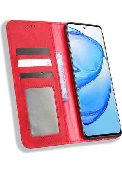Vivo V25 Pro Manyetik Kapatma Pu Deri Cüzdan Için Kılıf (Yurt Dışından)