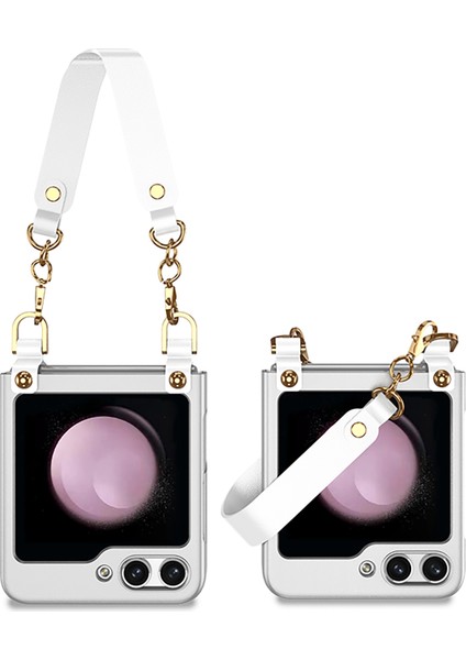 Samsung Galaxy Z 5 5g El Strap Pc Ultra Ince Koruyucu Entegre Küçük Ekranlı Film Silver Telefon Kılıfı (Yurt Dışından)