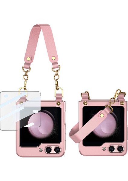 Samsung Galaxy Z 5 5g Sert Pc Süper Ince El Strap Tasarım Küçük Ekranlı Film Telefon Kılıfı (Yurt Dışından)