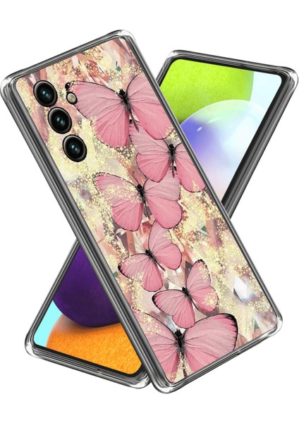 Samsung Galaxy S23 Fe Baskı Baskı Imd Yumuşak Tpu Kelebekleri Telefon Kılıfı (Yurt Dışından)