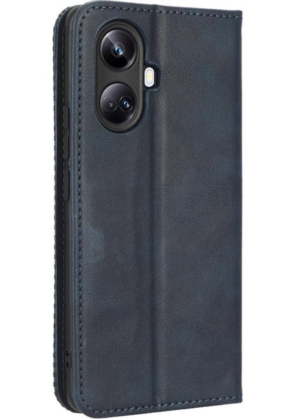 Realme 10 Pro Artı Manyetik Kapatma Cüzdan Pu Deri Için Kılıf (Yurt Dışından)
