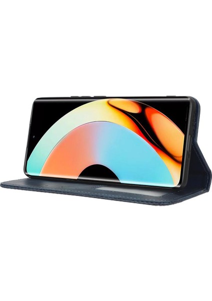 Realme 10 Pro Artı Manyetik Kapatma Cüzdan Pu Deri Için Kılıf (Yurt Dışından)