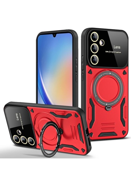 Samsung Galaxy A34 5g Pc+Tpu Koruyucu Magsafe Red Uyumlu Telefon Kılıfı (Yurt Dışından)